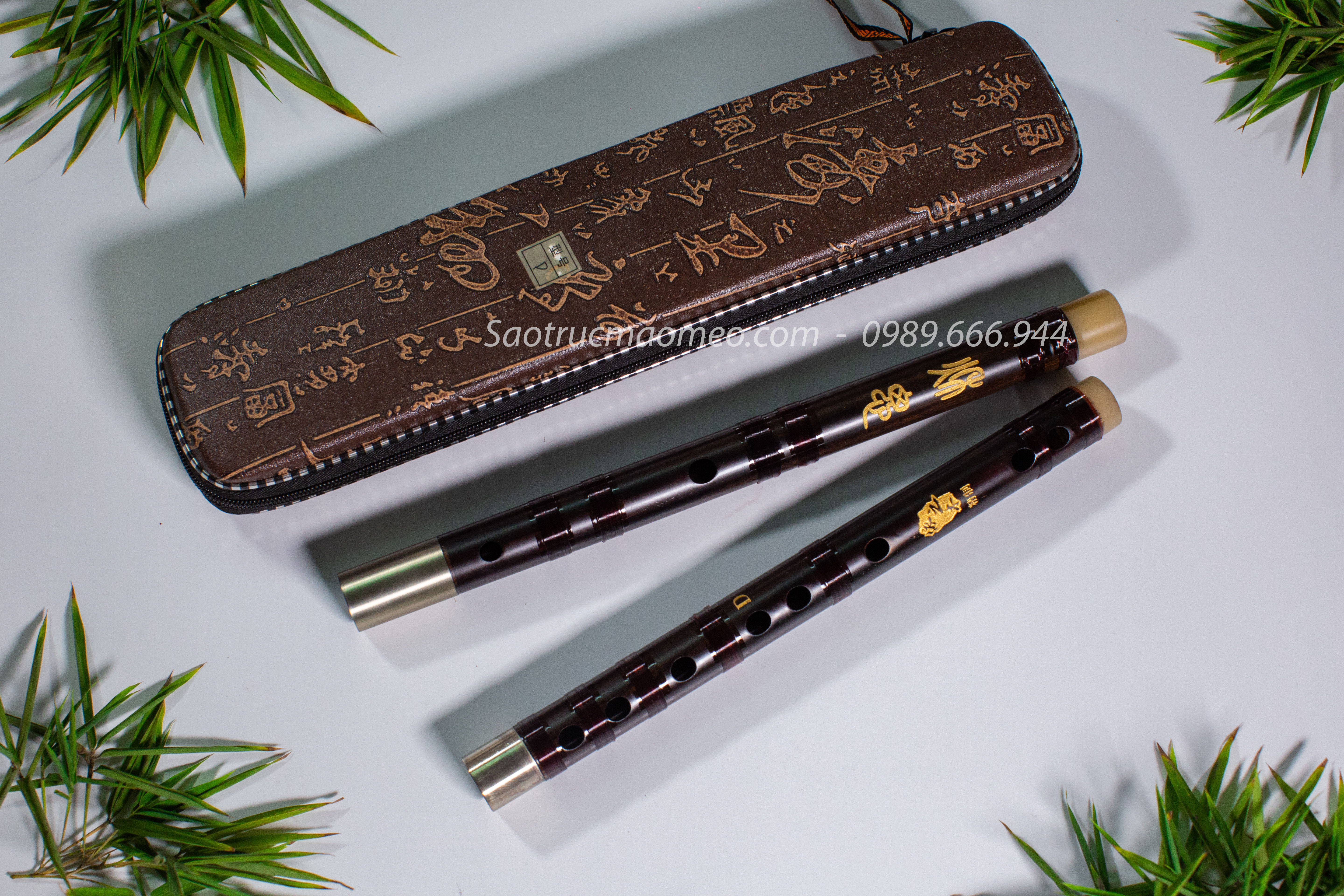  Sáo Dizi gỗ mun (F & D)