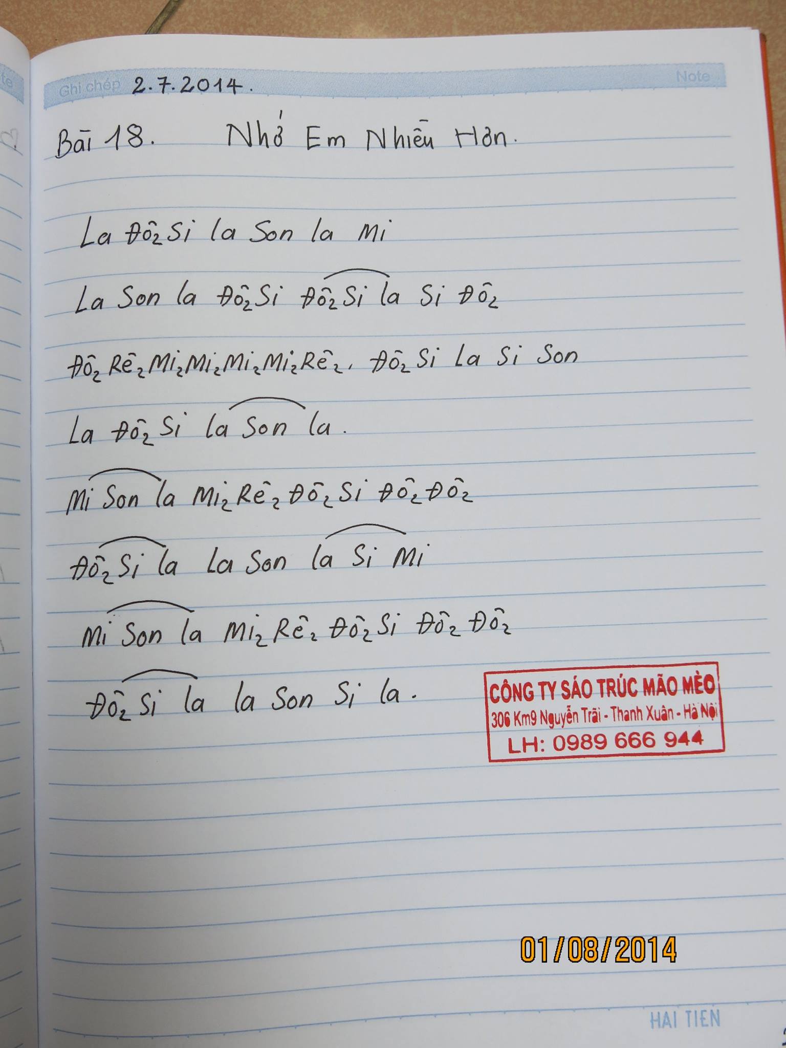 Cảm âm sáo trúc bài Nhớ em nhiều hơn