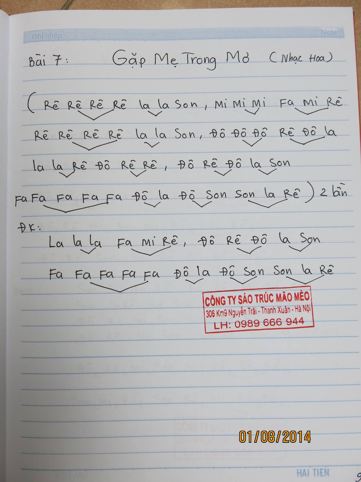 Cảm âm sáo trúc bài Gặp Mẹ Trong Mơ