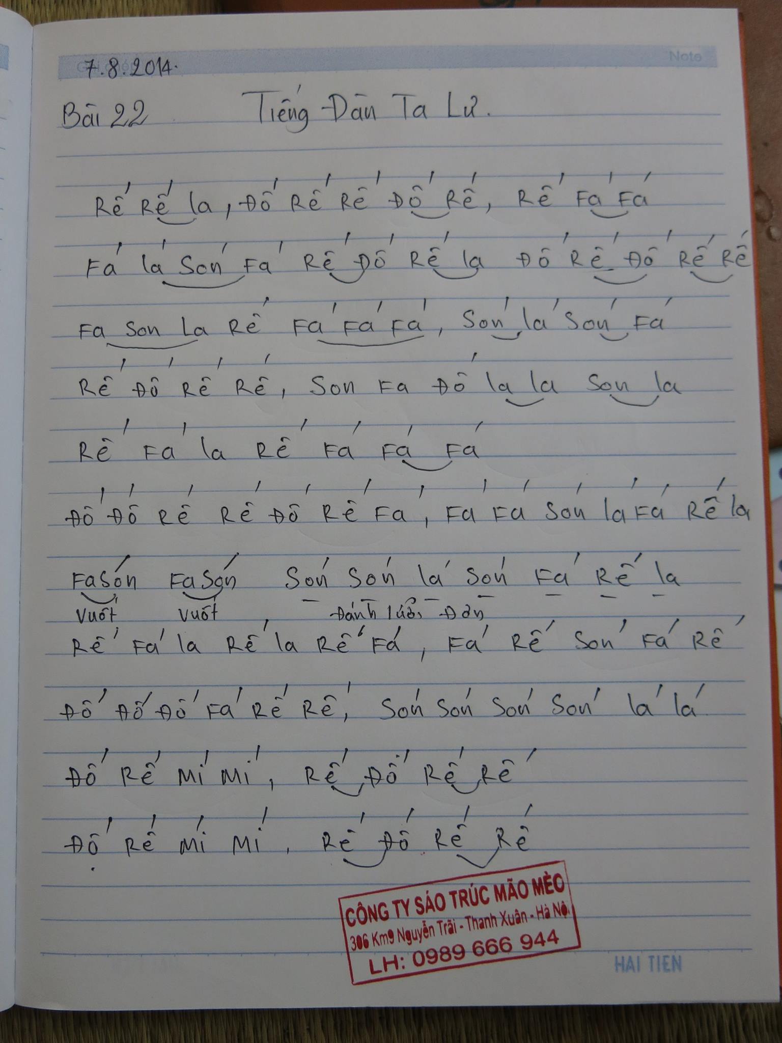 Cảm âm sáo trúc bài Tiếng đàn ta lư