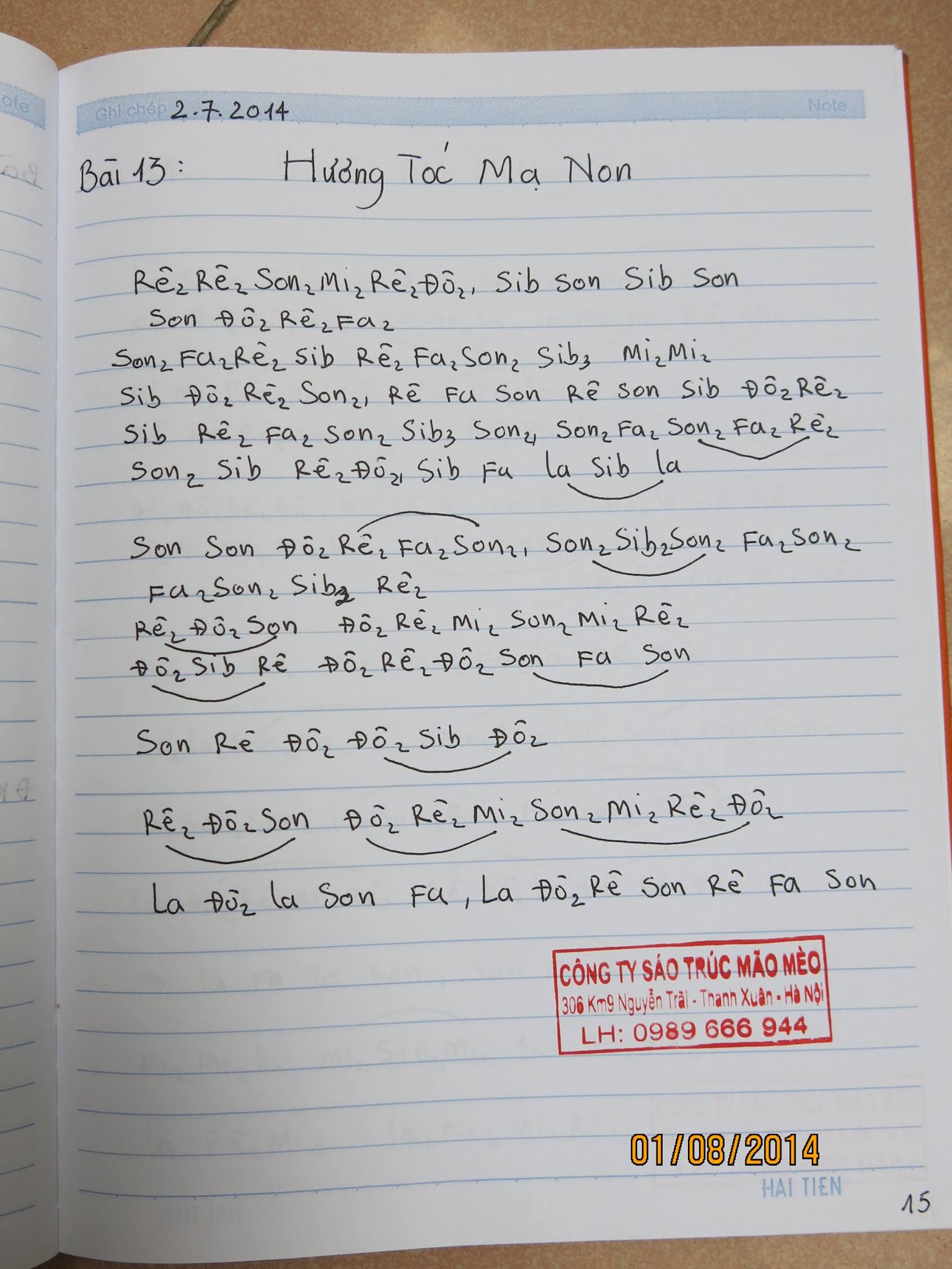 Cảm âm sáo trúc Hương tóc mạ non