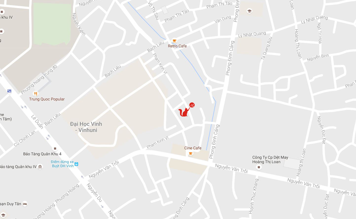 Bản đồ vị trí đại lý sáo trúc Mão mèo tại Nghệ An